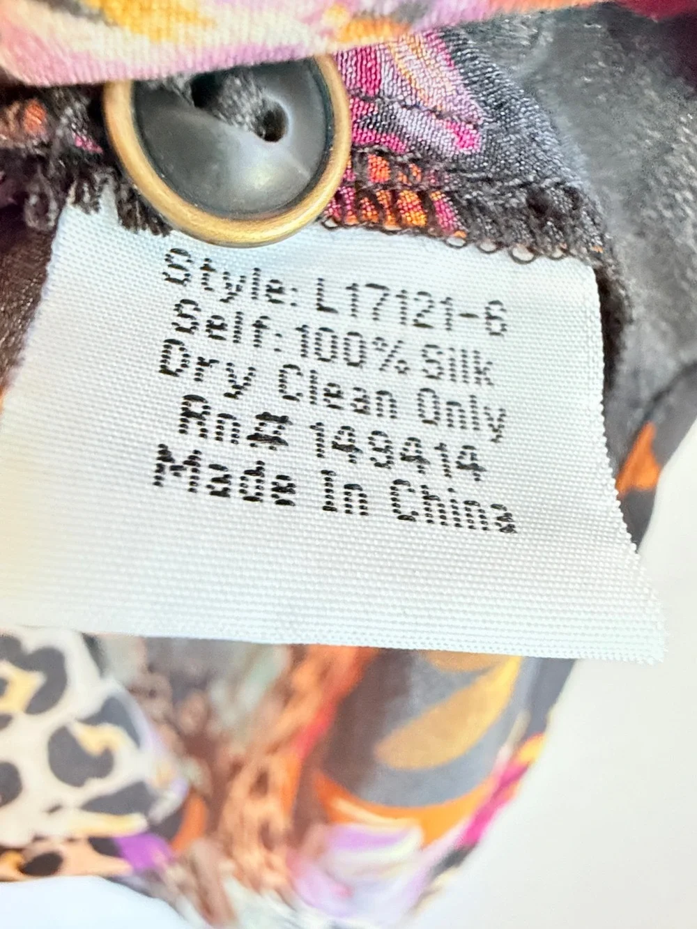 Johnny Was Jade Silk Floral Leopard Patchwork Boho Peasant Blouse XXS